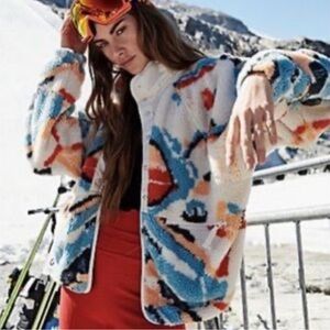 FP Movement by Free People Colorful Patterned Ski Jacket